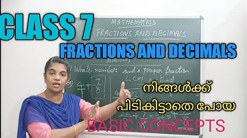 CLASS 7 MATHS/ FRACTIONS AND DECIMALS PART 1