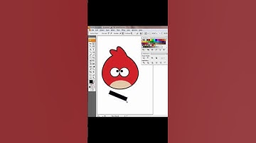 Menggambar angry bird | how to draw angry bird #adobeillustrator #tutorial #shorts