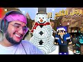 تحدي البناء 🔥|| بنينا رجل الثلج في ماينكرافت !؟🔥😱 || مع @ريفن RaVeN  || MINECRAFT