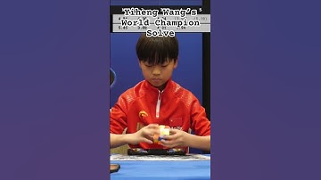 Yiheng Wang’s World Champion Solve! #rubikscube #fyp #speedcubing