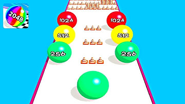 Faster Run 2048 - Ball game 3D ! All Levels Gameplay Part 33 android,ios