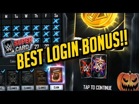 BEST LOGIN BONUS PACK!! Halloween Cards Returning! | WWE SuperCard