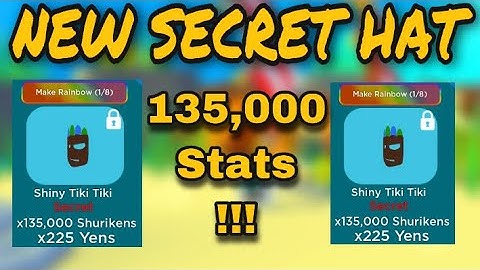 GOT NEW SECRET HAT X135,000 INSANE STATS 0.01% NINJA CLICKER !!!