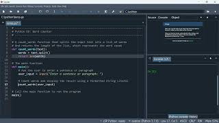 Python 69: Word counter