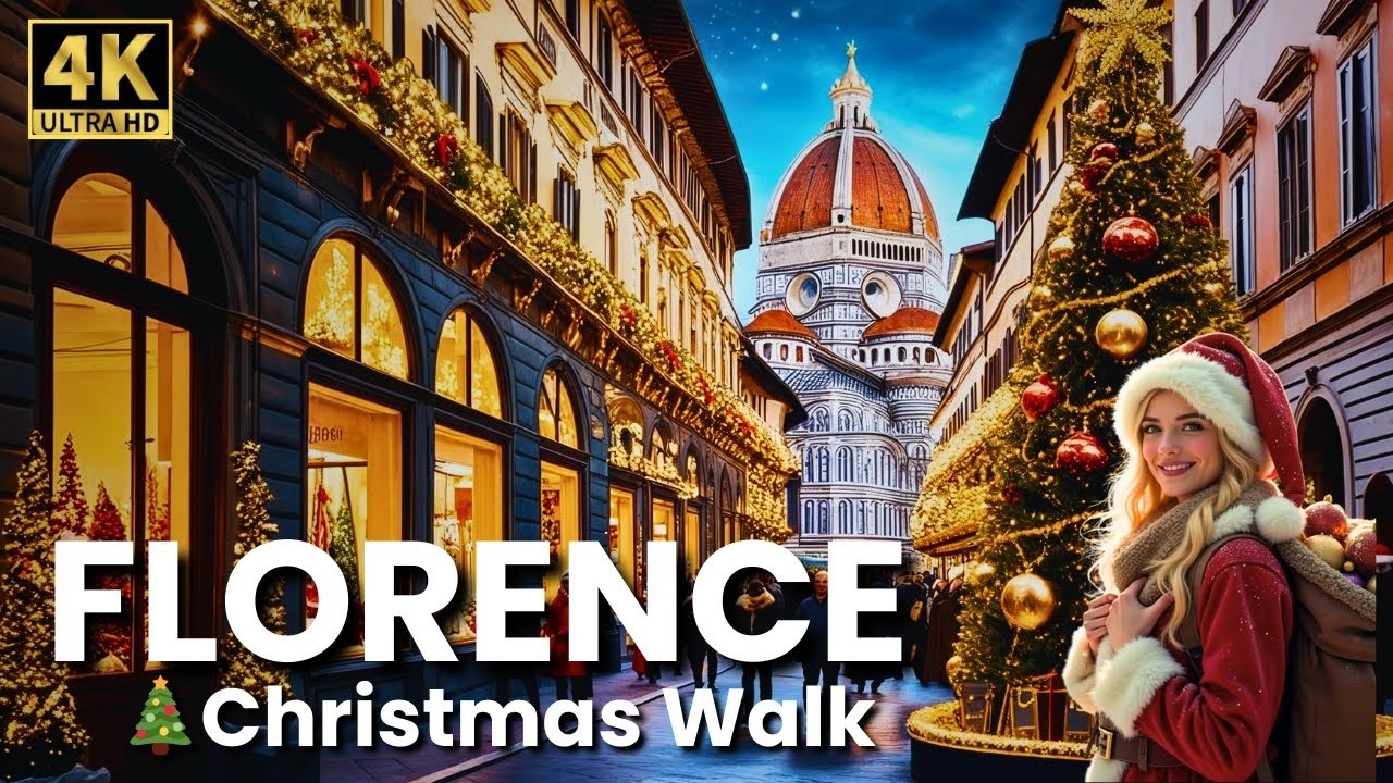 🤶 Прогулка на Рождество во ФЛОРЕНЦИИ, Италия Как местный житель!