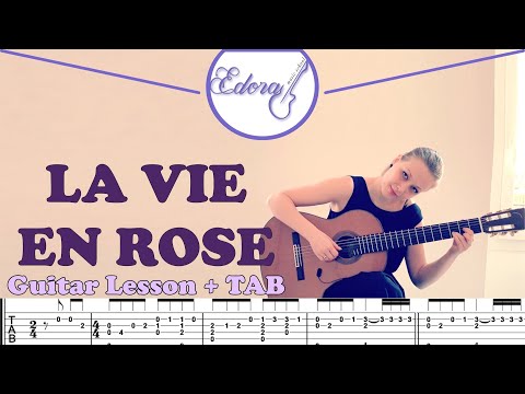 La Vie En Rose (Fingerstyle Guitar Arrangement, No Capo, Standard Tuning) - Edith Piaf