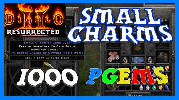 WORTH IT!? Rerolling SMALL CHARMS with 1,000 PERFECT Gems!  - Diablo 2 Resurrected Season ONE