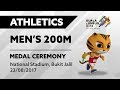 KL2017 29th SEA Games | Athletics - Men&#39;s 200m 🏅 MEDAL CEREMONY 🏅 | 23/08/2017