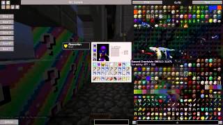 TheBajanCanadian - LUCKY RAINBOW BLOCKS SKY CASTLE MOD CHALLENGE   MINECRAFT MODDED MINI GAME!