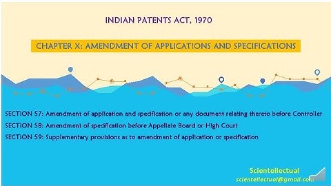 (S57, S58, S59); AMENDMENT OF APPLICATION, SPECIFICATION ; IPA, 1970 (Indian Patent Agent Exam)