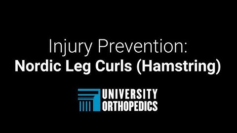 Soccer Injury Prevention: Nordic Leg Curls