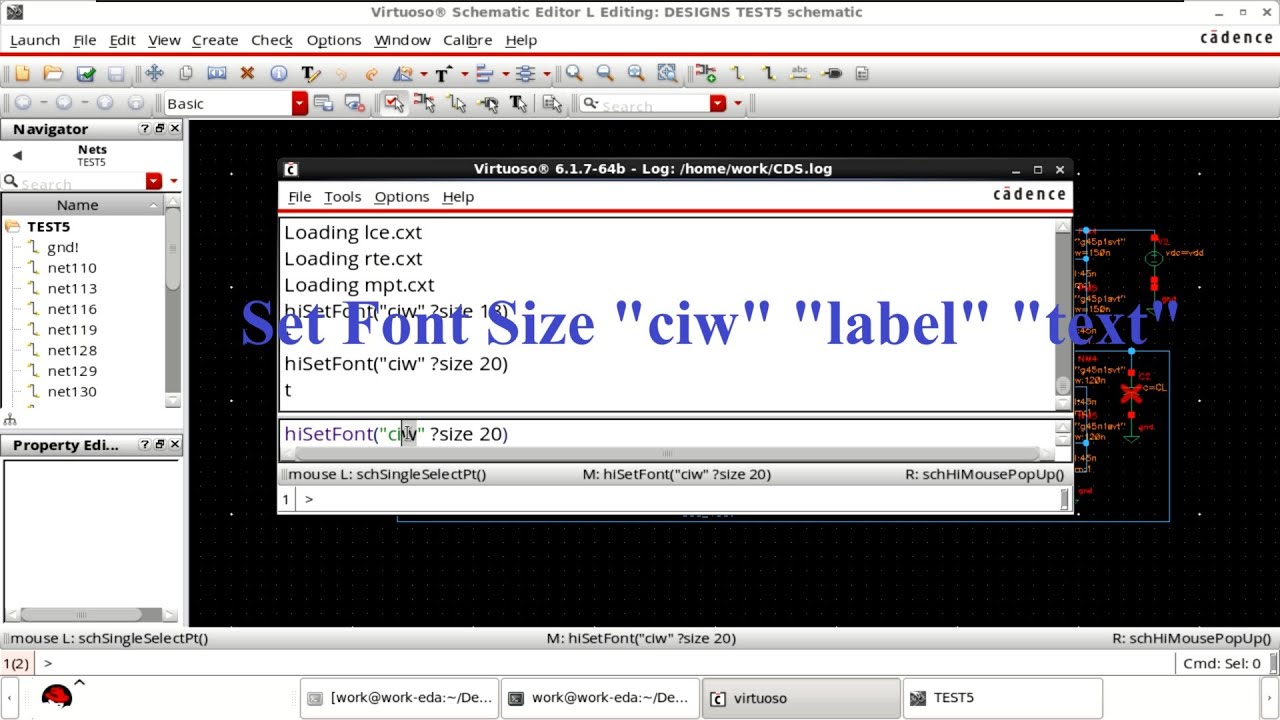 Cadence Label How to Set Font Size