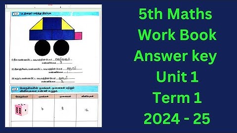 5th Maths work book answer key Term 1 Unit 1 - 2024 - 2025