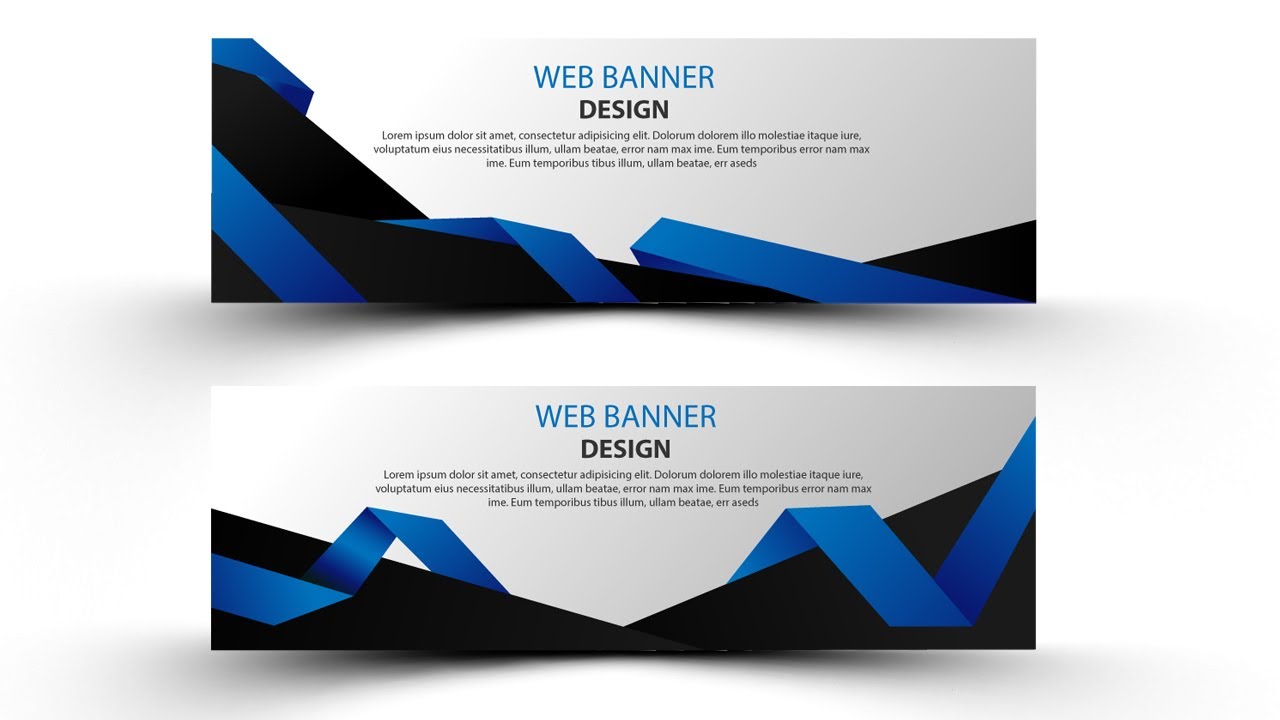 Create Web Banners With Gradient Color Combinations And 3d Shapes In Illustrator Youtube