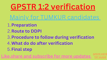 GPSTE 1:2 VERIFICATION COMPLETE PROCESS #gpstr #gpstr2022 #list #complete #verification #process