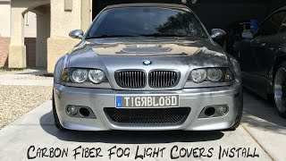 BMW E46 M3 eBay Air Duct Carbon Fiber Fog Light Covers Install