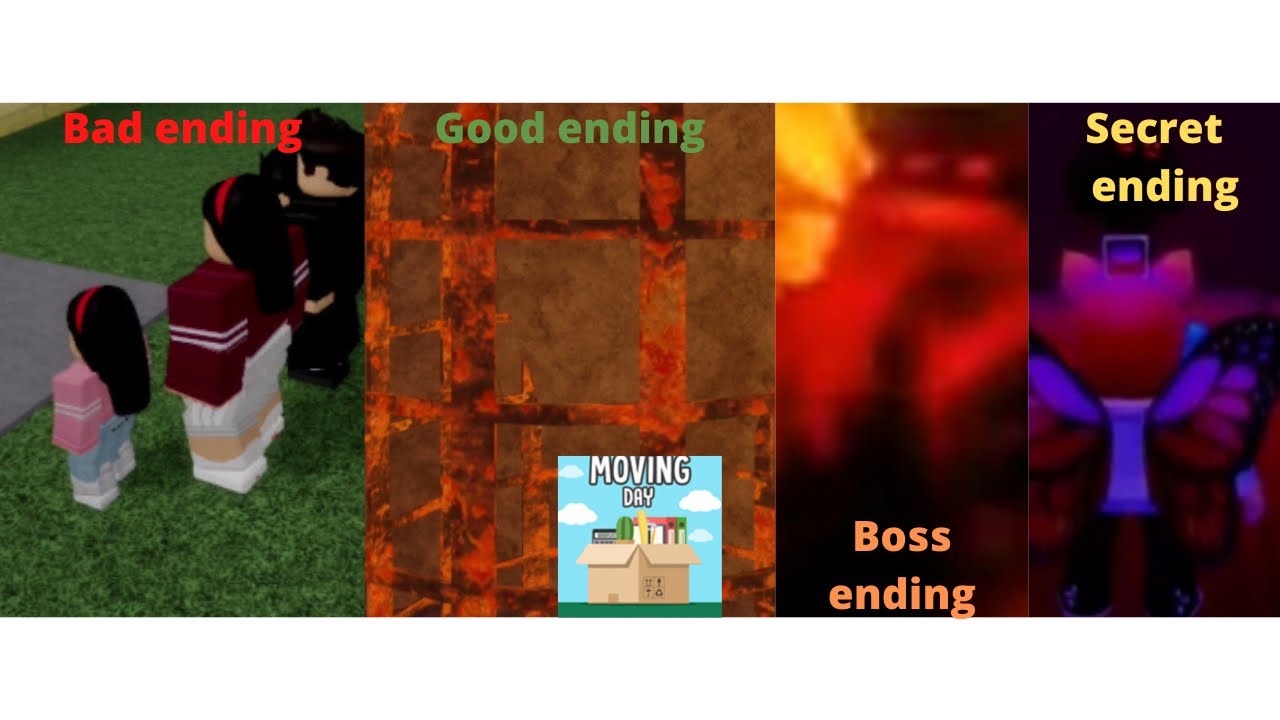 Moving Day All Endings Roblox Youtube - roblox moving day story boss ending youtube
