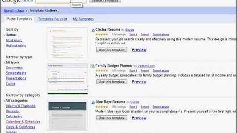 Google Docs Template Gallery