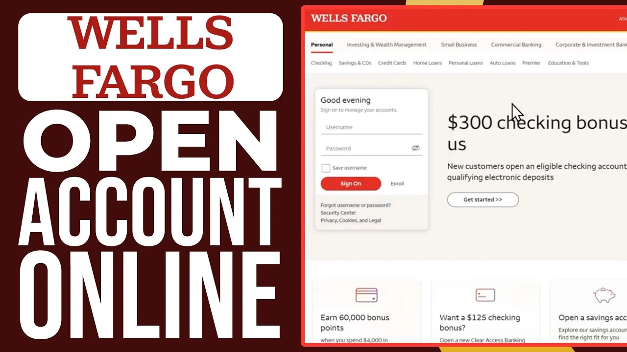 How To Open Wells Fargo Bank Account Online | Wells Fargo Bank Tutorial