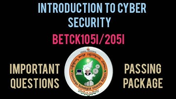 Introduction to cyber security important questions and passing package|BETCK105I|#vtu #engineering 