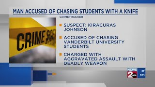 Man charged with threatening Vanderbilt University students with knife on campus