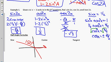 College Trigonometry Unit 7.3 Notes Double Angle Formulas and Power Reducing Formulas 2019