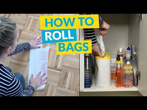 How To Roll Plastic Bags