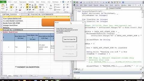 Excel VBA Demo - Convert Excel Data Into Text File Fast