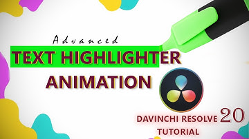 Da Vinci Resolve Editing tutorial - Text Highligher Effect 