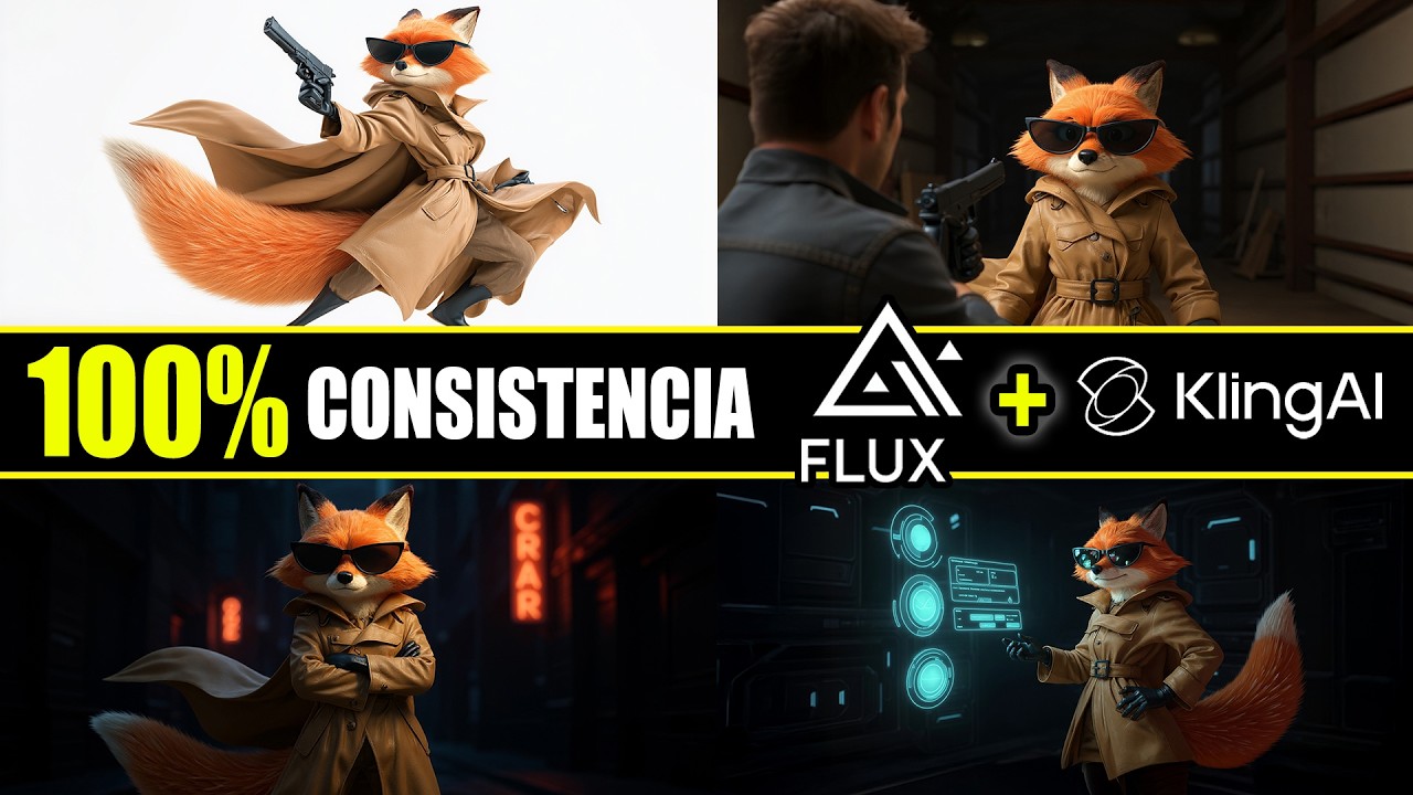 Crea vídeos con IA CONSISTENTES  (Tutorial FLUX KONTEXT + KLING AI 2.1 Paso a paso)