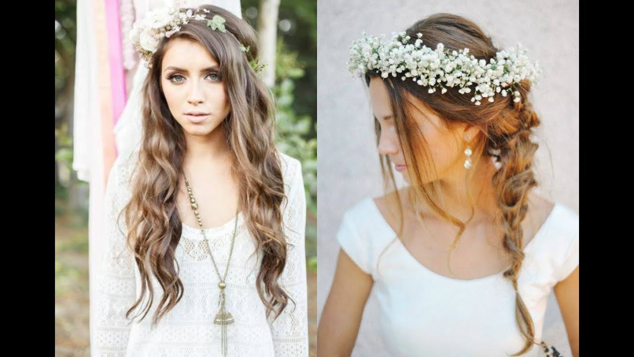 Peinados con Flores  Hermosas coronas de flores para mujeres  YouTube