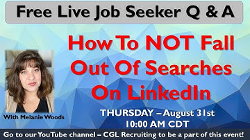 How To NOT Fall Out Of Searches On LinkedIn - Live Job Seeker Q&A  #LinkedIn #jobsearch