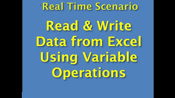 Automation anywhere 11.2#How to Read & Write Data from Excel Using Variable Operations