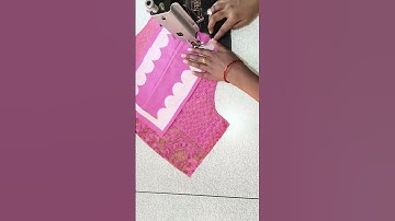 scallop neck#stitching using canvas#beautiful neck design #blousedesign #