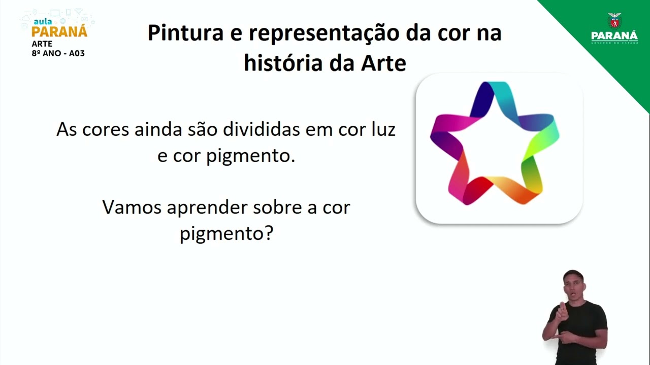 Aula de arte sobre cores - História e Arte