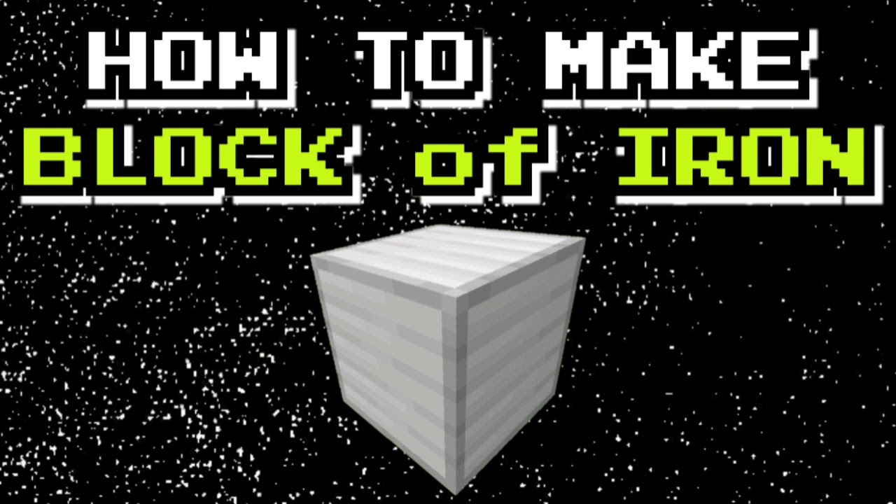 Minecraft Tutorial: How to Make Block of Iron - YouTube