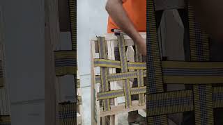 Belt Cutting Corner Sofa Cane Sofa Set Fully Natural