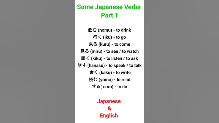 Some Japanese Verbs Part 1 #learnjapanese