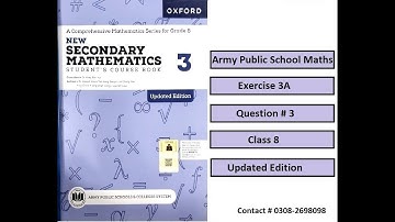 Exercise 3-A, Q.3, Updated Edition, Class 8 Mathematics, Expansion of Algebraic Expressions, APS