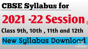 cbse syllabus for class 9 to 12 /for session 2021_22/CBSE/ CBSE new Syllabus/Study With Aman Cool