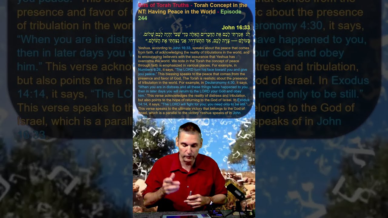Bits Of Torah Truths Concept In The NT Having Peace World Episode 244