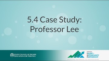 5 4 Case Study  Professor Lee