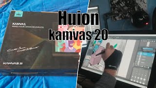 Unboxing tableta grafica Huion kamvas 20