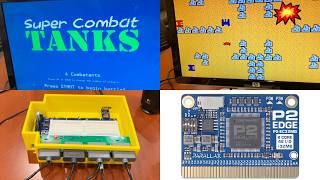 Game Console based on Parallax Propeller 2 with SNES Controllers (Super Combat Tanks demo)