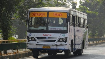 RSRTC Rajasthan Road Transport Corporation Buses. Superb driving through Gujrat Highways HD