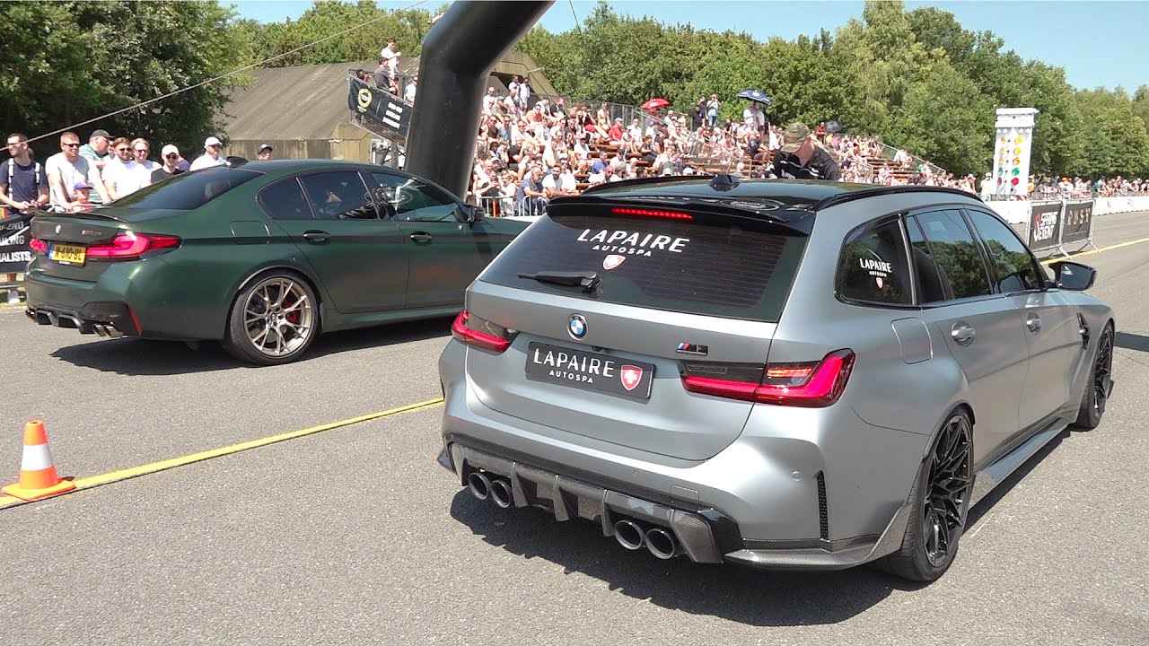 Sportcars DRAG RACING! M5 CS, 700HP M3 G81 Touring, 992 Turbo S, M5 F10 ...