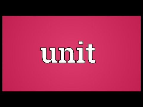 Unit Meaning