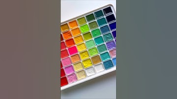 Refreshing himi gouache paints #gouache #asmrsounds #shorts