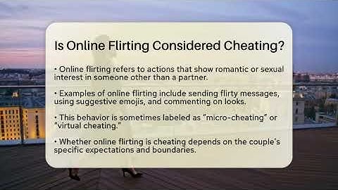 Is Online Flirting Considered Cheating? - Everyday-Networking
