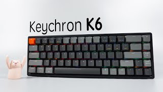 Keychron K6 Mechanical Keyboard Unboxing - Asmr